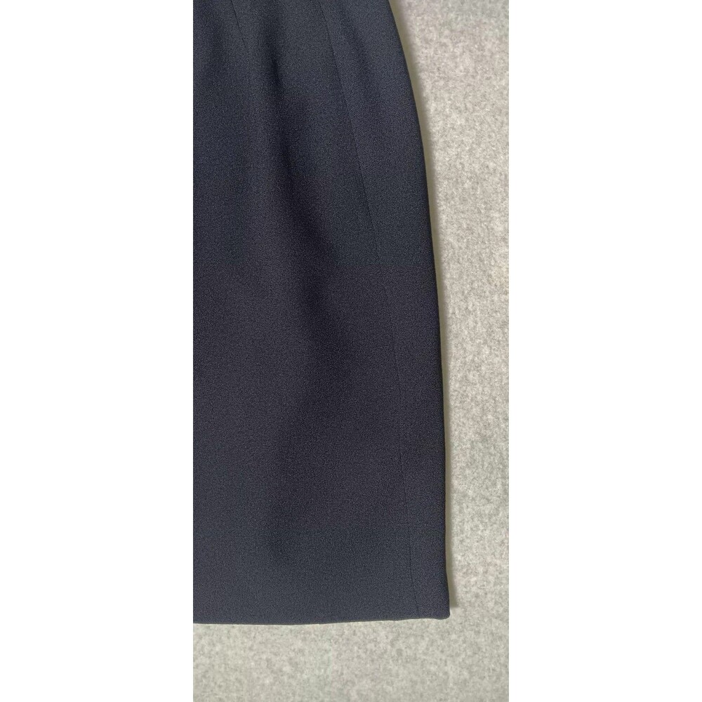 Evan Picone Petites Pencil Midi Skirt 12 Midnight Blue Quiet Luxury Old Money - Picture 5 of 12